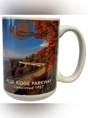 Blue Ridge Parkway Mug Xmas gift Christmas present LG D handle smoky Mountains